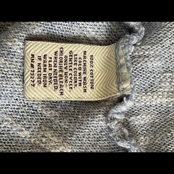 Sonoma Open‎ Front Blue White Slub Knit Cardigan S - Picture 5 of 6